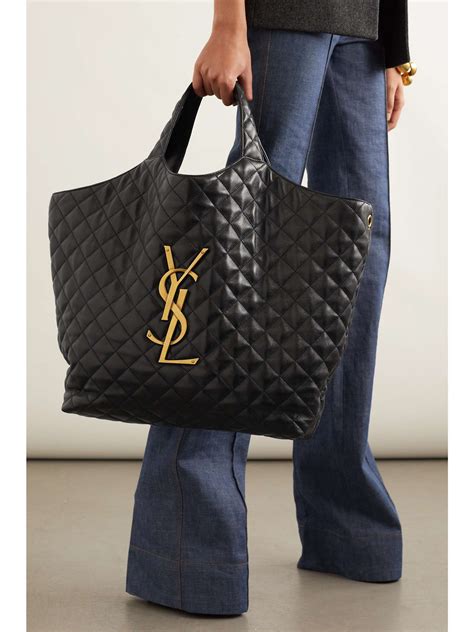 poshette ysl|Y TOTE IN LEATHER .